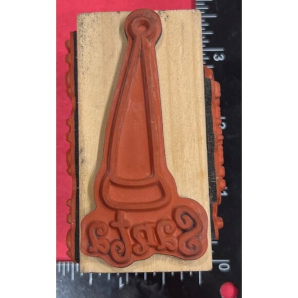 Vintage Christmas Wood Mounted Rubber Stamp 4in1 By PLAID 47235 - Picture 4 of 6